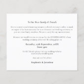 Papier Faire-part de budget photo Mariage plus petit (Dos)