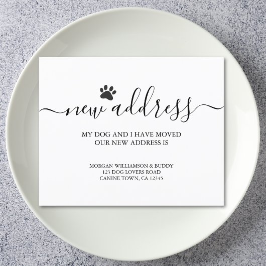 Papier Faire-part de déplacement de chien