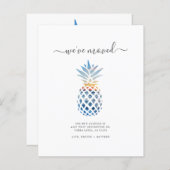 Papier Faire-part de déplacement de l'ananas dévié du bud (Devant / Derrière)