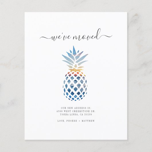 Papier Faire-part de déplacement de l'ananas dévié du bud (Devant)