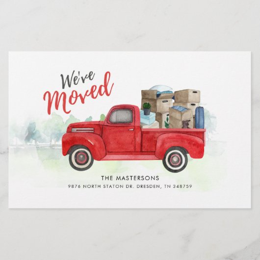 Papier Faire-part de déplacement de nouvelle adresse (Devant)