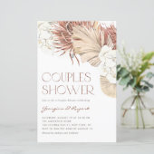 Papier Faire-part de douche de couples Boho Orchidées et (Debout devant)