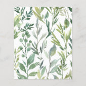 Papier Faire-part de douche de mariée botanique verdure à (Dos)