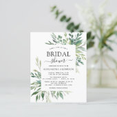 Papier Faire-part de douche de mariée verdure botanique à (Debout devant)
