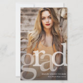 Papier Faire-part de Grad Overlay Budget simple (Devant)