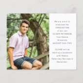 Papier Faire-part de graduation de la photo de superposit (Dos)