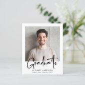 Papier Faire-part de graduation de la photo du script aud (Debout devant)