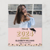 Papier Faire-part de graduation de la photo du script Gol (Devant)