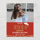 Papier Faire-part de graduation de la photo du script Gol (Devant)