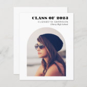 Papier Faire-part de graduation de l'arc budgétaire (Devant / Derrière)