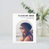 Papier Faire-part de graduation de l'arc budgétaire (Debout devant)