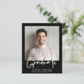 Papier Faire-part de graduation de script en gras de phot (Debout devant)