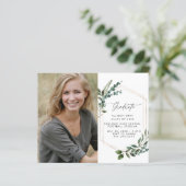 Papier Faire-part de Graduation de verdure moderne (Debout devant)