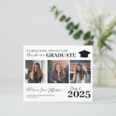 Papier Faire-part de graduation du script photo budgétair (Debout devant)