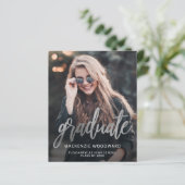 Papier Faire-part de graduation du script Silver Photo Bu (Debout devant)