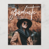 Papier Faire-part de graduation photo Chic Script 2 (Devant)