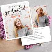 Papier Faire-part de graduation photo de script tendance