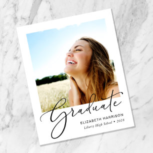 Papier Faire-part de graduation photo du script budgétair