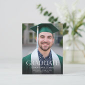 Papier Faire-part de graduation verticale de la méthode b (Debout devant)