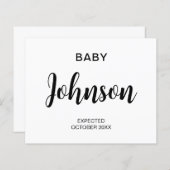 Papier Faire-part de grossesse budgétaire moderne (Devant / Derrière)