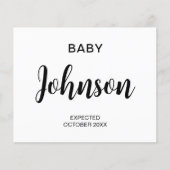 Papier Faire-part de grossesse budgétaire moderne (Devant)