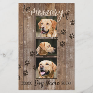 Papier Faire-part de look en bois rustique Custom Dog Mem