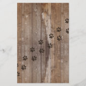 Papier Faire-part de look en bois rustique Custom Dog Mem (Dos)
