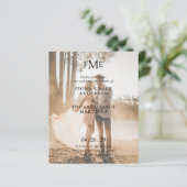 Papier Faire-part de mariage à budget avec monogramme gra (Debout devant)