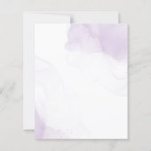 Papier Faire-part de mariage à cadre d'or blanc violet (Dos)