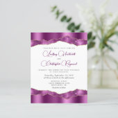 Papier Faire-part de mariage à carreaux miroir violet Bud (Debout devant)