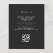Papier Faire-part de mariage à code QR argent Agate sarce (Dos)