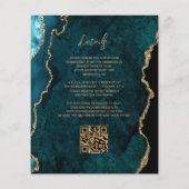 Papier Faire-part de mariage à code QR avec écriture Budg (Dos)
