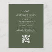 Papier Faire-part de mariage à code QR Couronne de monogr (Dos)