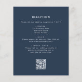Papier Faire-part de mariage à code QR Eucalyptus Bleu Ma (Dos)