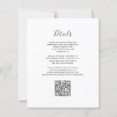 Papier Faire-part de mariage à code QR floral automnal or (Dos)