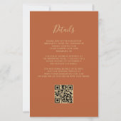 Papier Faire-part de mariage à code QR sarcelle bleu agat (Dos)