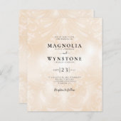 Papier Faire-part de mariage à damas perle budget (Devant / Derrière)