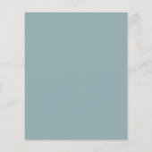 Papier Faire-part de mariage à feuillage vert bleu bon ma (Dos)