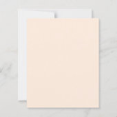 Papier Faire-part de mariage à fleurs orange brûlé beige (Dos)