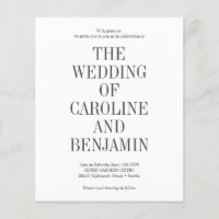 Faire-part de mariage à la mode classique et écono