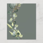 Papier Faire-part de mariage à la verdure d'eucalyptus à (Dos)