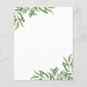 Papier Faire-part de mariage à la verdure d'eucalyptus à  (Dos)