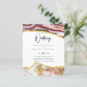 Papier Faire-part de mariage à l'agate dorée sublime de B (Debout devant)