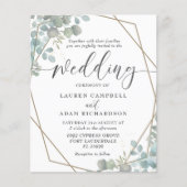Papier Faire-part de mariage à l'aquarelle et verdure de (Devant)