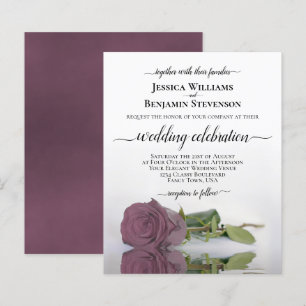Papier Faire-part de mariage à petit budget Dusty Mauve R