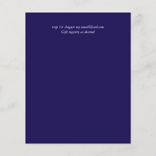 Papier Faire-part de Mariage à Thème Nautique et Économiq (Dos)