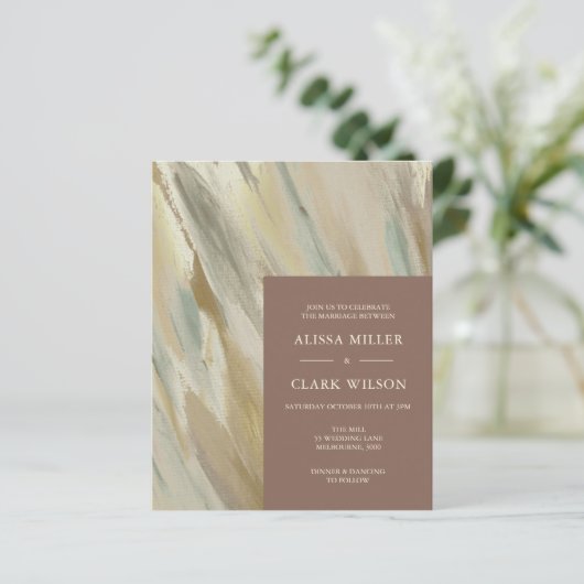 Papier FAIRE-PART DE MARIAGE Abstrait (Debout devant)