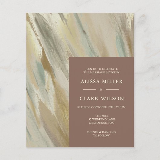 Papier FAIRE-PART DE MARIAGE Abstrait (Devant)