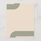 Papier Faire-part de mariage Arche verte budgétaire (Dos)