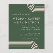 Papier Faire-part de mariage Arche verte budgétaire (Devant)